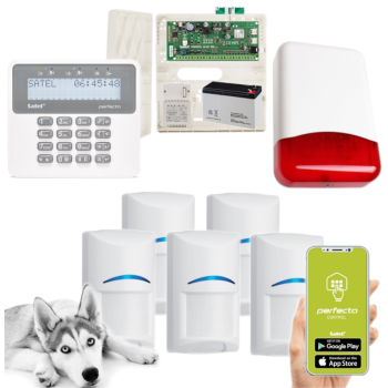 ZESTAW ALARMOWY SATEL PERFECTA 16 SET-A 5 CZUJEK BOSCH PET + PRF-LCD + SYRENA TI700